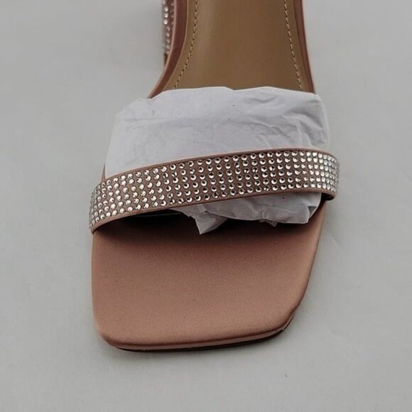 New Steve Madden Meaningful Blush Sparkle Stappy Heel - Picture 6 of 12